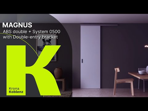 Комплект KOBLENZ для двух раздвижных дверей до 80 кг с плавным открыванием/закрыванием, от 660 мм, трек 3 м (570/20/ABS)