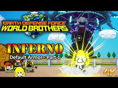 【4K】 Earth Defense Force: World Brothers - INFERNO, Default Armor (Part 1 / M01-05)
