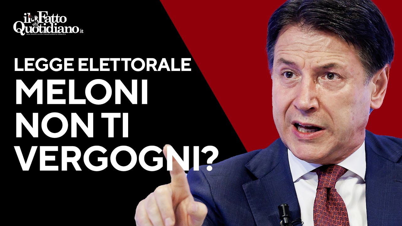 Conte: "Meloni non ti vergogni ad aver introdotto le preferenze farlocche nella legge elettorale?"