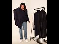 thumbnail: Base Level Curvy fijngebreid vest Ayla Long donkerblauw