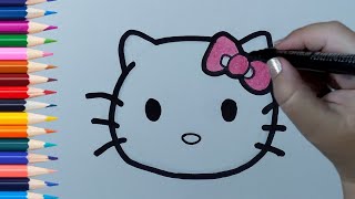 Como desenhar Hello Kitty | HELLO KITTY FOFA | como colorir #comodesenhar