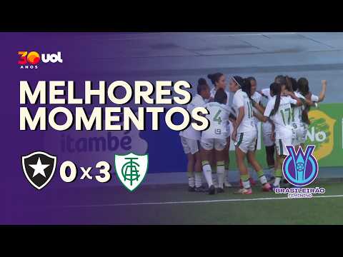 Gols e lances de Botafogo x América-MG