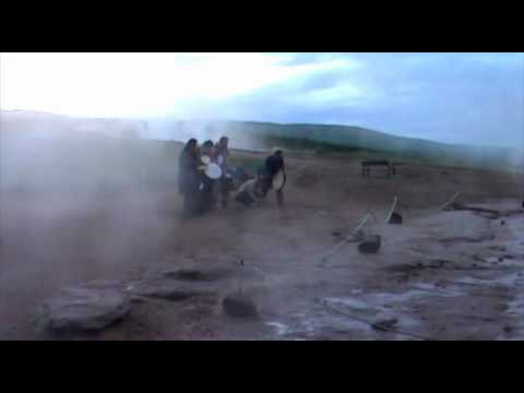 Sputtering geysir and crazy vikings on Iceland