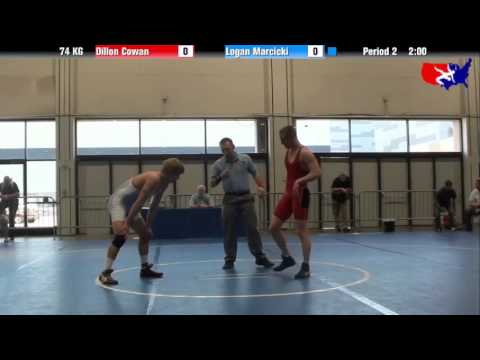 Dillon Cowan vs. Logan Marcicki at 2013 Junior Nationals - FILA - GR