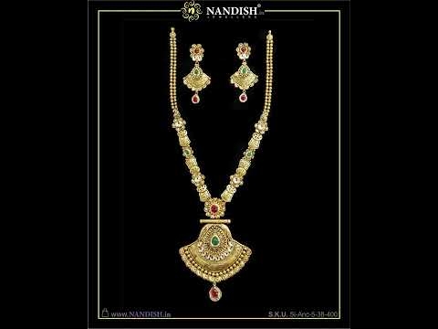 Jadau Gold Set Design | Jadau Gold Long Necklace Designs | Jadau Jewellery #17