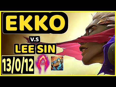 DREAD (EKKO) vs LEE SIN - 13/0/12 KDA JUNGLE CHALLENGER GAMEPLAY - KR