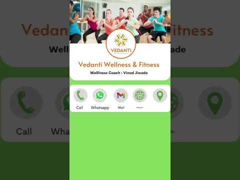 Vedanti Wellness Fitness Center Digital Visiting Card