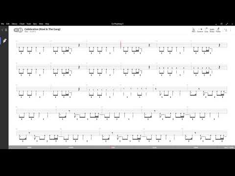 Celebration ( Kool & The Gang ) Tablatura e base Senza Basso - Backing bass track
