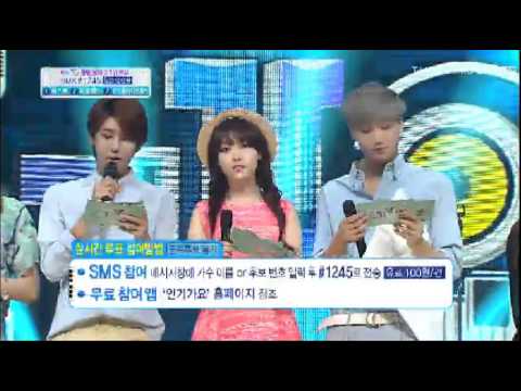 130811 Today's #1 is f(x) & BEAST & Brown Eyed Girls @ Inkigayo