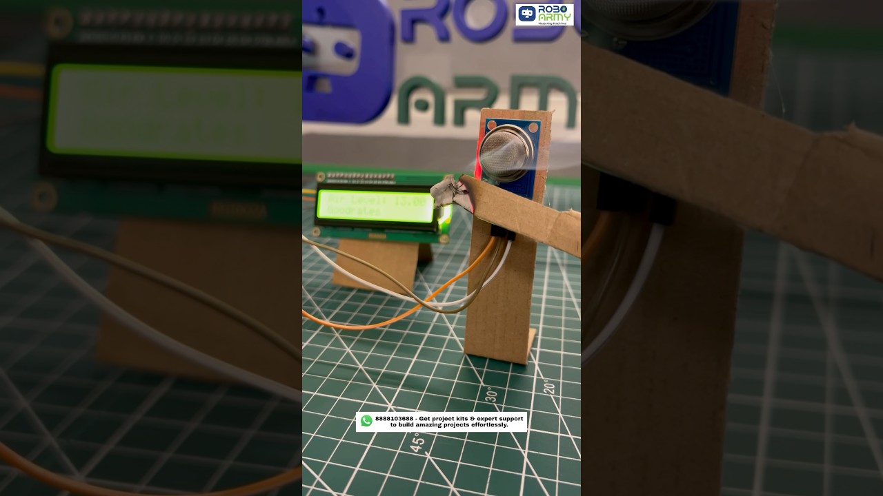 Can This Circuit Detect Pollution? 😷 | Real-Time AQI Monitor #roboarmy #arduinoprojects #airquality