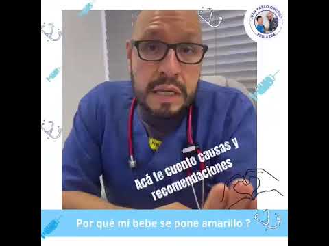Cuidado del recién nacido, bebé amarillo