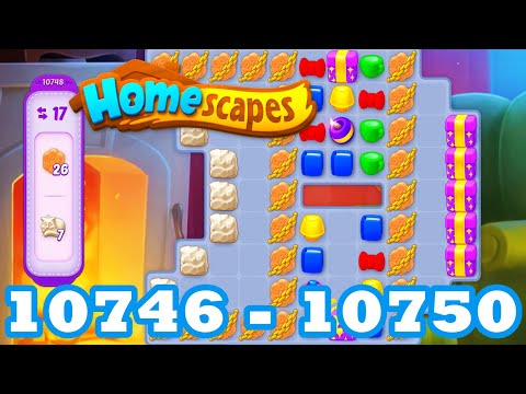 Homescapes Level 10746 - 10750 HD 3 - match puzzle Gameplay | android | IOS | 10747 | 10748 | 10749