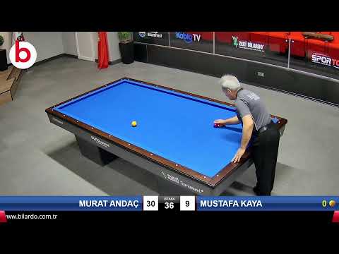 MURAT ANDAÇ & MUSTAFA KAYA Bilardo Maçı - 2022 ERKEKLER 1.ETAP-6.TUR