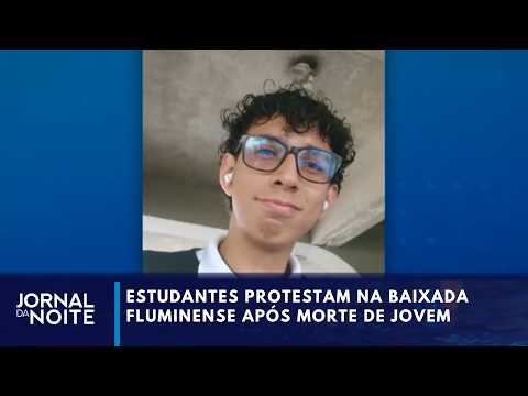Estudantes protestam após jovem morrer esfaqueado no RJ | Jornal da Noite