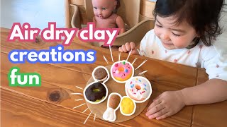 Easy and cute air dry clay crafts | what I made for my toddler