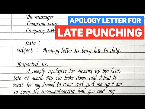 How to Write an Apology Letter for Coming Late to the Office | Apology Letter For Late Punching
