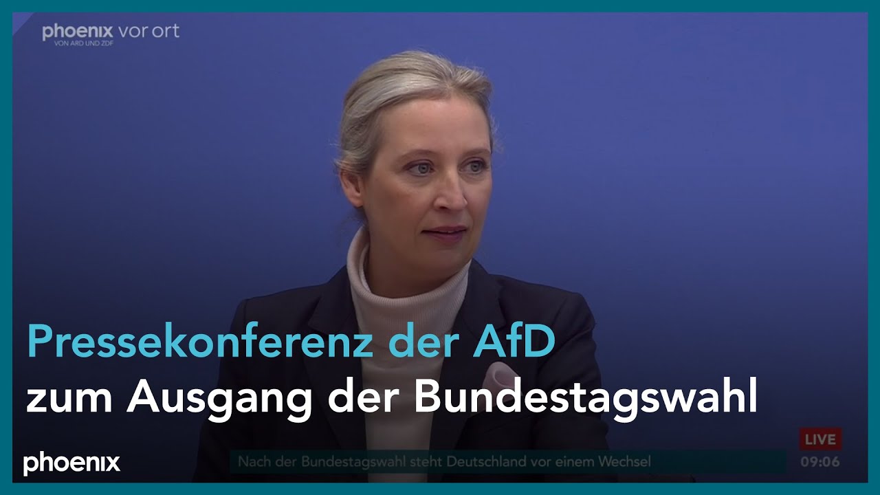 Pressekonferenz der AfD zum Ergebnis der Bundestagswahl am 24.02.25