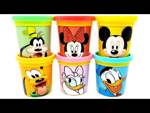 Play-doh Can Heads Mickey Mouse Clubhouse Surprise Toys Donald Duck Daisy Duck Goofy Pluto Minnie