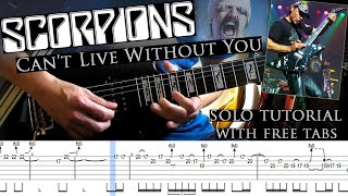 Scorpions - Can't Live Without You guitar solo lesson (with tablatures and backing tracks)