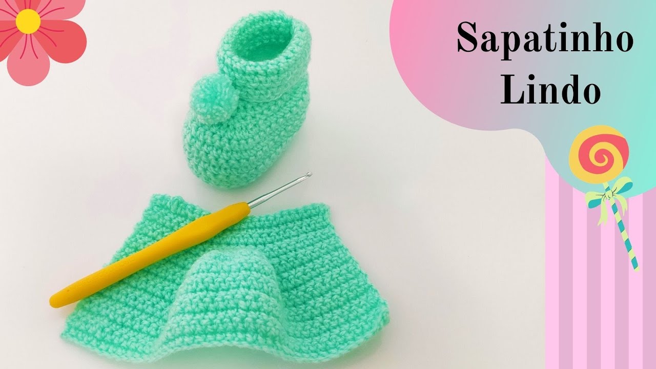 SAPATINHO DE BEBÊ EM CROCHÊ FÁCIL