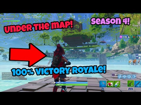 Fortnite Glitches Season 4 (100% victory) Get under the map and win PS4/Xbox one 2018
