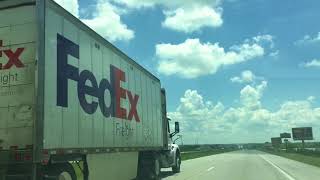 FedEx Double trailer truck