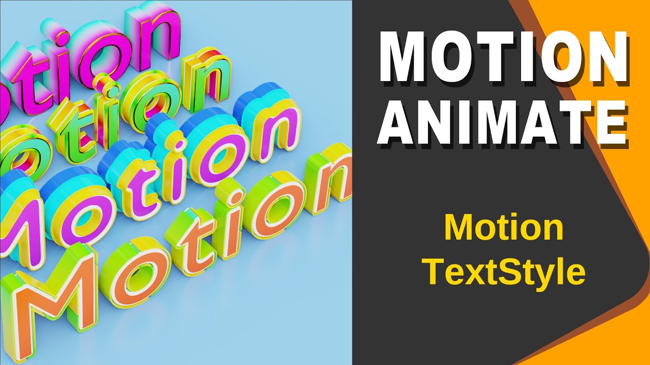 Motion Animate Tutorial - Motion TextStyle [Subtitles]