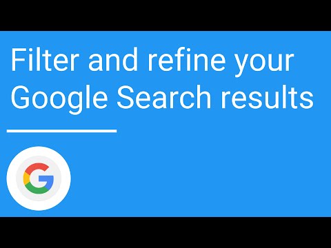 What does it mean to filter search results?