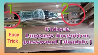 How to Unlock Luggage Double  Lock Combination 👉 easy tricks..