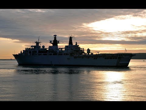 HMS ALBION L14 LEAVES DEVONPORT NAVAL BASE AT MOUNT BATTEN PIER - 2nd December 2019