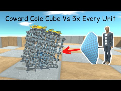 Coward Cole Cube Vs 5x Every Unit ARBS |Animal Revolt Battle Simulator