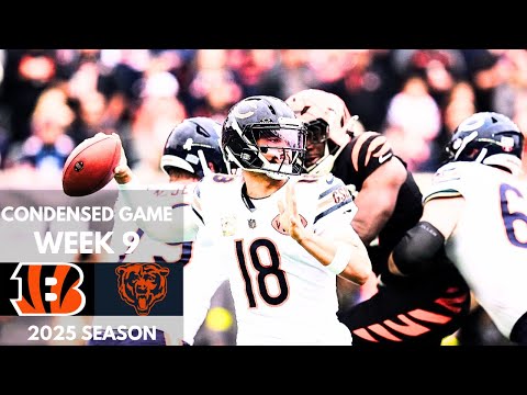 Bengals vs Bears 2025 Week 9 Condensed Game | NFL Highlights