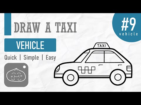 How to Draw a Taxi | Simple & Easy