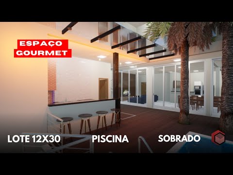 Projeto de Reforma em espaço Gourmet | LOTE 12X30 Casa Sobrado