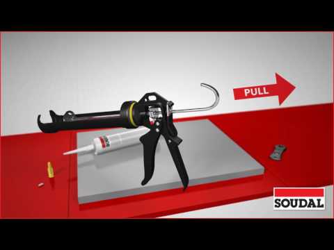 How to use a caulking gun for applying sealants and adhesives in cartridges by Soudal