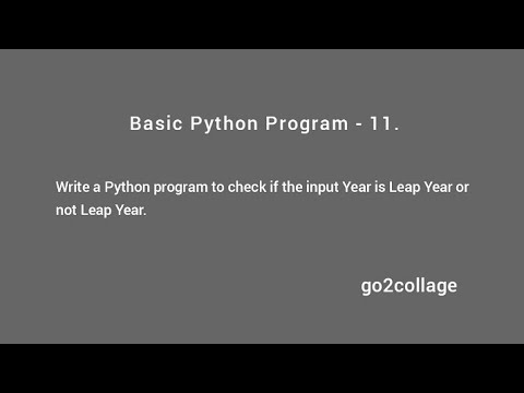 Ep 11 Language Python Basic Program I Go2collage