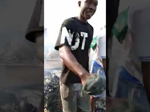 Fire disaster of fishing community, Funkia, Goderich, in Freetown on Christmas day 2022.