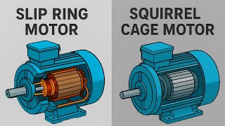 difference between squirrel cage and wound rotor induction motor | slip ring rotor vs squirrel rotor