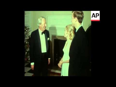 SYND 14-12-72 EDWARD HEATH MEETS DAUGHTER OF PRESIDENT NIXON