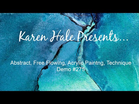 Abstract, Free Flowing Technique, Acrylic Painting in Real Time  Demo #275