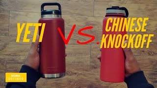 $50 YETI Rambler 36 oz VS. $15 eBay Chinese Knockoff Best Budget Water Bottle Everyday Carry EDC