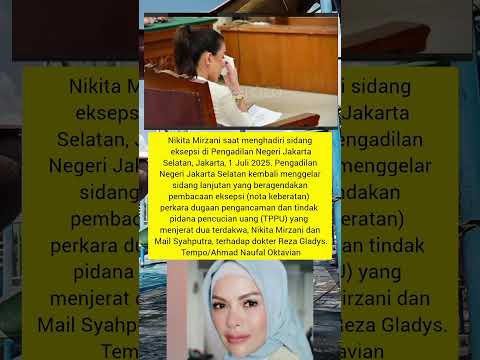 tangis nikita mirzani saat jalani sidang eksepsi#nikitamirzani #rezagladys #selebriti #trending