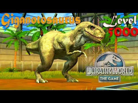 GIGANOTOSAURUS level 5000 great battle - Jurassic World The Game