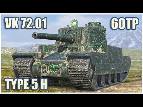 Type 5 Heavy, VK 72.01 (K) & 60TP • WoT Blitz Gameplay