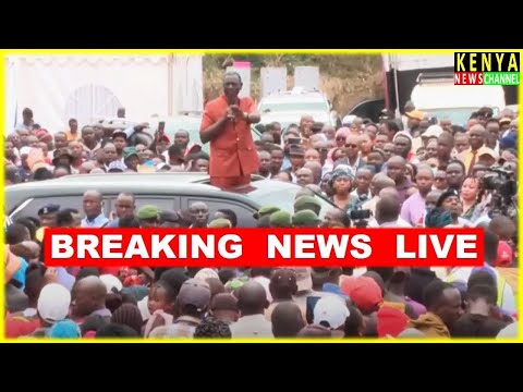 LIVE - Ruto blocked by Huge Crowd in Makutano Meru