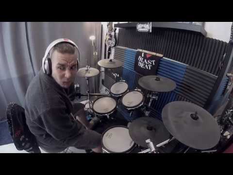 Patrik Fält - Wolfheart - Boneyard (bathrobe drum cover)