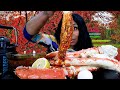 Seafood Boil Sunday, King Crab Legs, Eggs and Cucumber Mukbang