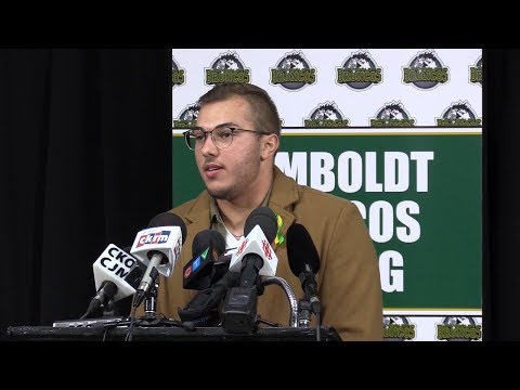 Humboldt Broncos bus crash survivor Kaleb Dahlgren and father Mark on team’s home opener