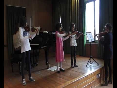 Violin Suzuki vol.1 Gavotte - Gossec - Trio with second voice (8y,7y,7y)