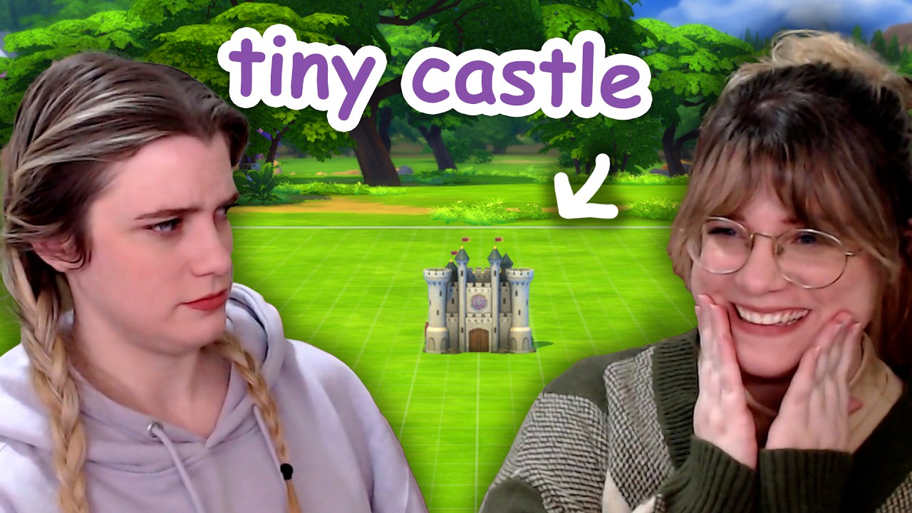  we made a tiny house but its a CASTLE video's thumbnail by CarynandConnieGaming